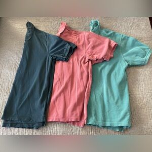 RedHead Bundle 3 Men's Polo Collared Shirts Teal Salmon Coral Navy XL 100%Cotton